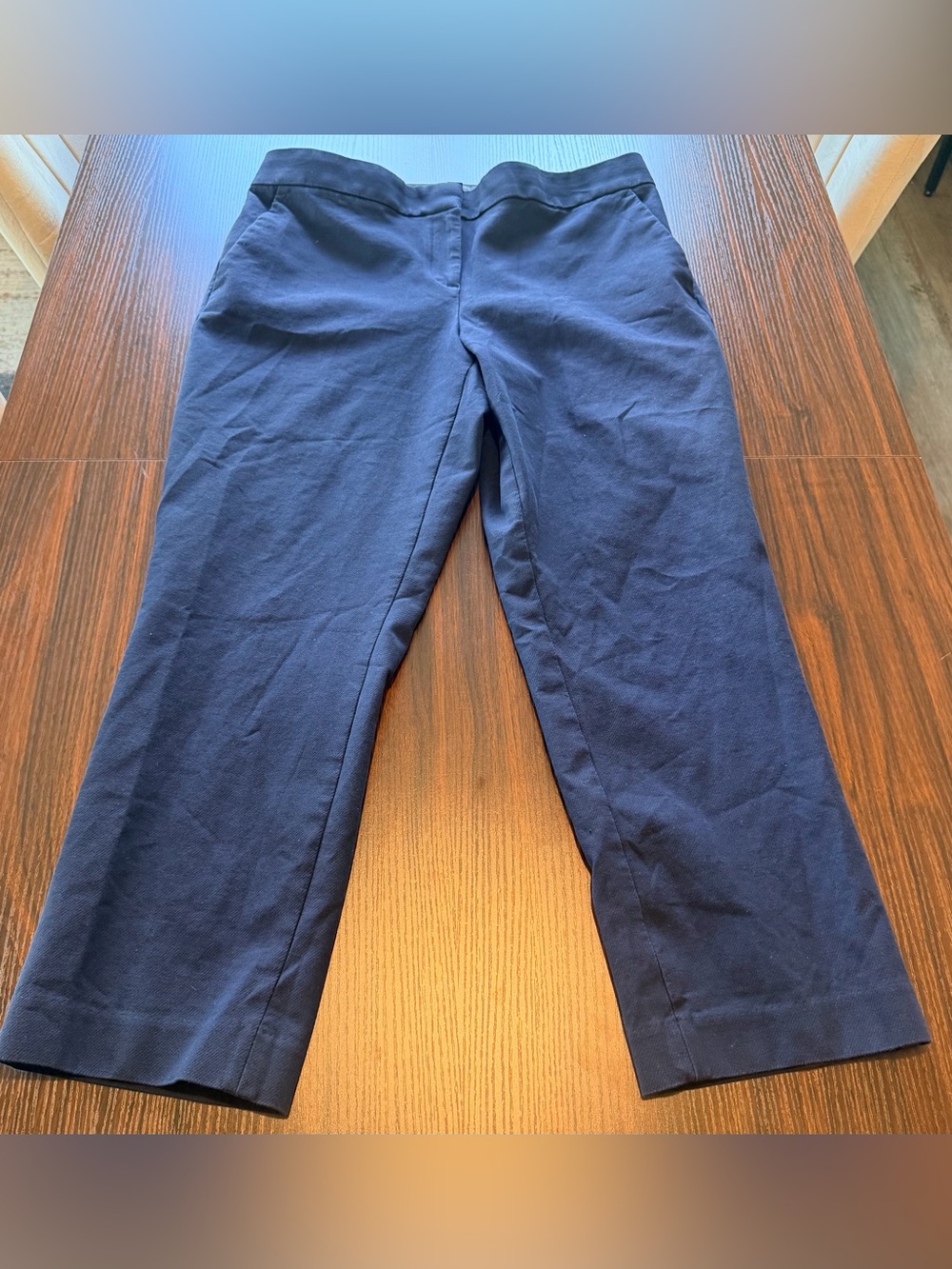Ann Taylor Women’s Navy Blue Kate Fit Ankle Pants Stretch Work Trousers Size 8